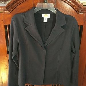 Talbots vintage navy jersey blazer, size medium